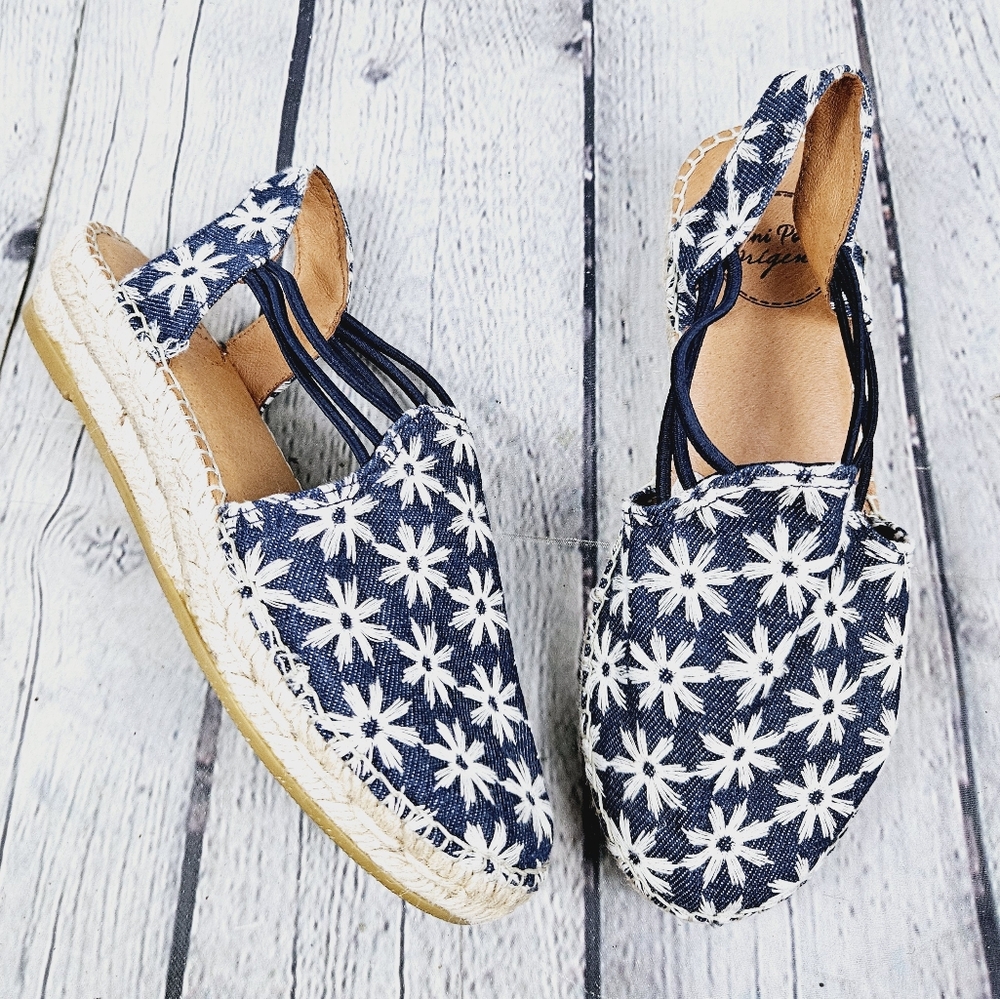 TONI PONS ORIGINALS | Noa Texa embroidered slipon espadrille flat sandals